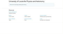 Desktop Screenshot of prancer.physics.louisville.edu