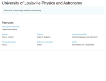 Tablet Screenshot of prancer.physics.louisville.edu